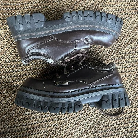 Vintage Bongo chunky brown platform oxford shoes - Picture 3 of 8